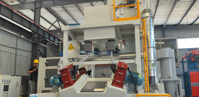 成都板材除锈强化，通过式抛丸机应用案例